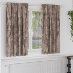 Draperii din catifea 2 bucăți cu ochiuri Cappuccino 175x140 cm GartenMobel Dekor