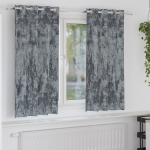 draperii cu ochete Argintiu Poliester 140 x 175 cm GartenMobel Dekor