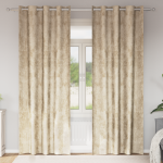 draperii din catifea 2 pcs cu eyelets crem 245x140 cm GartenMobel Dekor