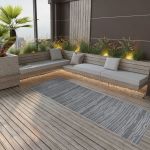 Covor de exterior, ARAKIL antracit, 80x250 cm, PP GartenMobel Dekor