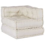 Puf modular crem 70x70x54 țesătură GartenMobel Dekor