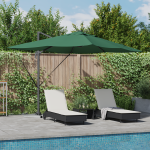Umbrela cantilever Roma cu LED-uri Verde 352x251x265 cm Aluminiu GartenMobel Dekor
