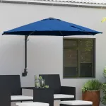 Umbrelă de Patio Albastru Azur Poliester Mare Înclinabilă GartenMobel Dekor