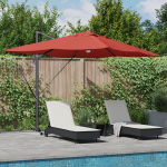 Umbra cantilever Terracotta Poliester Mare Pliabilă GartenMobel Dekor
