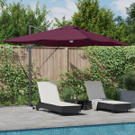 Umbrela Cantilever - Bordo Bordo Metal și Țesătură Mediu Pliabil GartenMobel Dekor