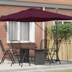 Umbrela Cantilever Bordeaux Roșu Poliester, Oțel Mare GartenMobel Dekor