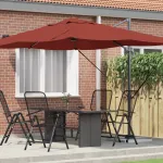 Umbrelă Cantilever Teracotă Poliester, Oțel Mare GartenMobel Dekor