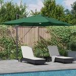 Umbrelă Cantilever Verde Verde Poliester, Metal Mare GartenMobel Dekor