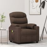 Fotoliu de masaj, maro închis, material textil GartenMobel Dekor
