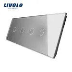 Panou 4 intrerupatoare simple cu touch Livolo din sticla SmartElectro IntelligentHouse