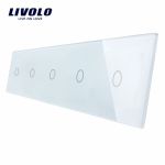 Panou 5 intrerupatoare simple cu touch Livolo din sticla SmartElectro IntelligentHouse