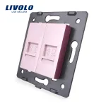 Priza dubla telefon + internet Livolo SmartElectro IntelligentHouse