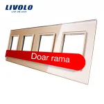 Rama priza cvadrupla Livolo din sticla SmartElectro IntelligentHouse