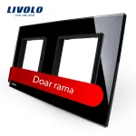 Rama priza dubla Livolo din sticla SmartElectro IntelligentHouse