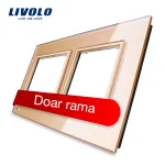 Rama priza dubla Livolo din sticla SmartElectro IntelligentHouse