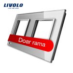 Rama priza dubla Livolo din sticla SmartElectro IntelligentHouse