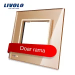 Rama priza simpla Livolo din sticla SmartElectro IntelligentHouse