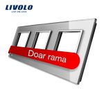Rama priza tripla Livolo din sticla SmartElectro IntelligentHouse