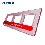 Rama priza tripla Livolo din sticla SmartElectro IntelligentHouse