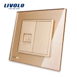 Priza internet Livolo cu rama din sticla SmartElectro IntelligentHouse