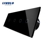 Intrerupator LIVOLO cu touch din sticla cu 4 intrerupatoare simple SmartElectro IntelligentHouse
