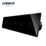 Intrerupator LIVOLO cu touch din sticla cu 5 intrerupatoare simple SmartElectro IntelligentHouse