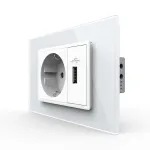 Priza simpla cu USB Livolo standard italian SmartElectro IntelligentHouse