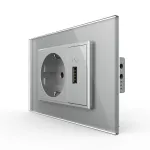 Priza simpla cu USB Livolo standard italian SmartElectro IntelligentHouse