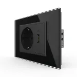 Priza simpla cu USB Livolo standard italian SmartElectro IntelligentHouse
