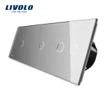 Intrerupator cu touch simplu+simplu+dublu LIVOLO din sticla SmartElectro IntelligentHouse