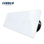 Intrerupator cu touch simplu+simplu+dublu LIVOLO din sticla SmartElectro IntelligentHouse