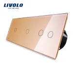 Intrerupator cu touch simplu+simplu+dublu LIVOLO din sticla SmartElectro IntelligentHouse