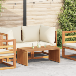 Masa laterală de grădină 90x49.7x36 cm Lemn solid de tec GartenMobel Dekor