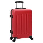 Set valize 3 pcs Carcasă Dură Roșie 20” 24” 28” ABS GartenMobel Dekor
