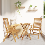 Set de 2 scaune de grădină din lemn masiv de tec  GartenMobel Dekor