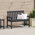 Bancă de grădină Neagră 120 cm HDPE GartenMobel Dekor