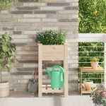 Jardinieră cu Raft 45x45x76 cm Lemn Masiv de Pin GartenMobel Dekor