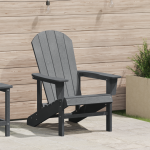 Scaun Adirondack gri deschis 74x82x91 cm HDPE GartenMobel Dekor