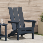 Scaun Adirondack pliabil bleumarin 74.5x80.5x90 cm HDPE GartenMobel Dekor