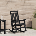 Scaun balansoar grădină Negru 70x92x108 cm HDPE GartenMobel Dekor