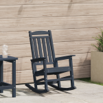 Scaun balansoar pentru grădină bleumarin 70x92x108 cm HDPE GartenMobel Dekor