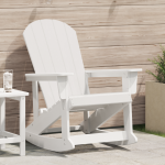 Scaun de Balamuc Adirondack Alb 73.5x92x90 cm HDPE GartenMobel Dekor