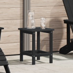 Masa laterală Adirondack Neagră 38x38x45 cm HDPE GartenMobel Dekor