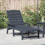 Șezlong Bleumarin 53x162x98.5 cm HDPE GartenMobel Dekor