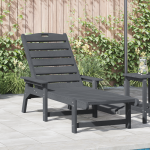 Șezlong Gri deschis 53x162x98.5 cm HDPE GartenMobel Dekor