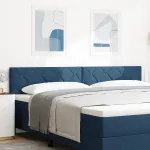 Tăblie de pat cu design blocuri diamant, albastră, 200 cm, țesătură GartenMobel Dekor