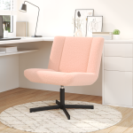 Scaun Accent Roz Baby Poliester, Oțel Standard Rotativ GartenMobel Dekor