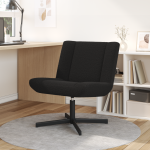 scaun accent Negru Țesătură, Metal Mediu Pivotant Scaun accent GartenMobel Dekor