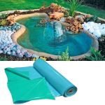 Folie din pvc pentru iazuri, latime 8 metri, lungime 1 metru, 3 straturi, albastru-verde MultiMark GlobalProd