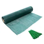 Plasa de umbrire, 80 g/mp, grad de umbrire 85%, verde, 20x1.5 m, cu 50 de coliere pentru montare, 150x2.5 mm GartenVIP DiyLine